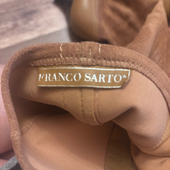 Franco Sarto Brown and Tan Heeled Boots - Picture 4 of 5